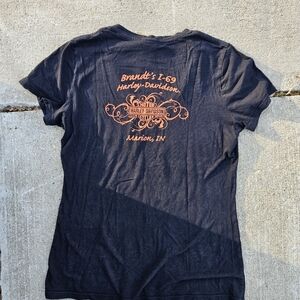 Harley-Davidson Black T-Shirt with Orange Logo